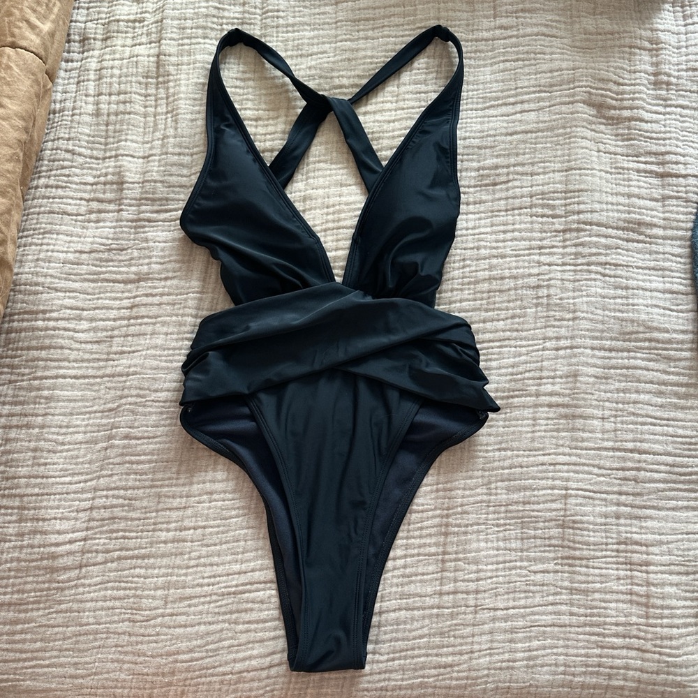 Amazon Women's Black One-Piece Swimsuit